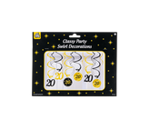 Goud Zwarte Hangdecoratie 20 Jaar 70cm